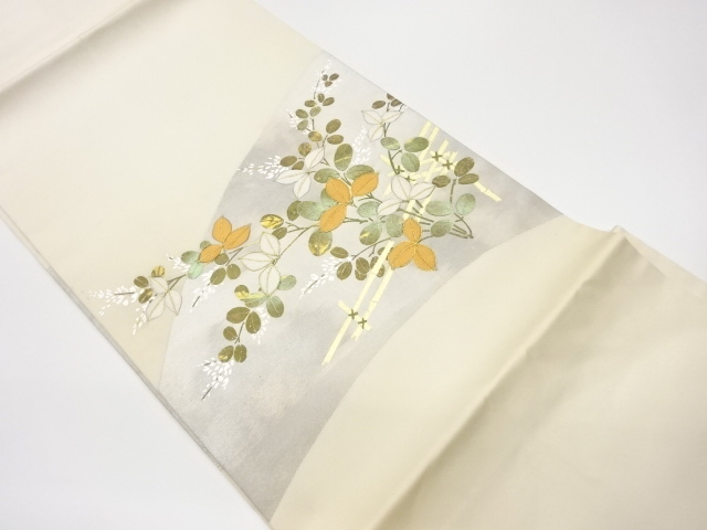 JAPANESE NAGOYA OBI / KINGINSAI / FLOWER